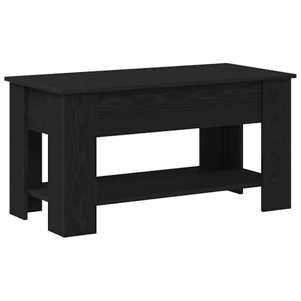 vidaXL Kohvilaud Must tamm 101 x 49 x 52 cm Tehispuit