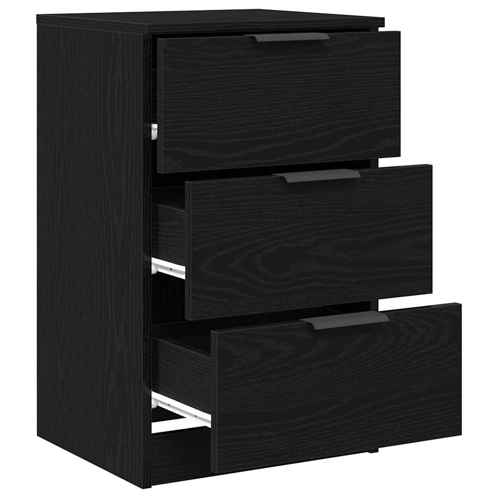 Черно Дървено Нощно Шкафче - 40x65x65 см - Image 5