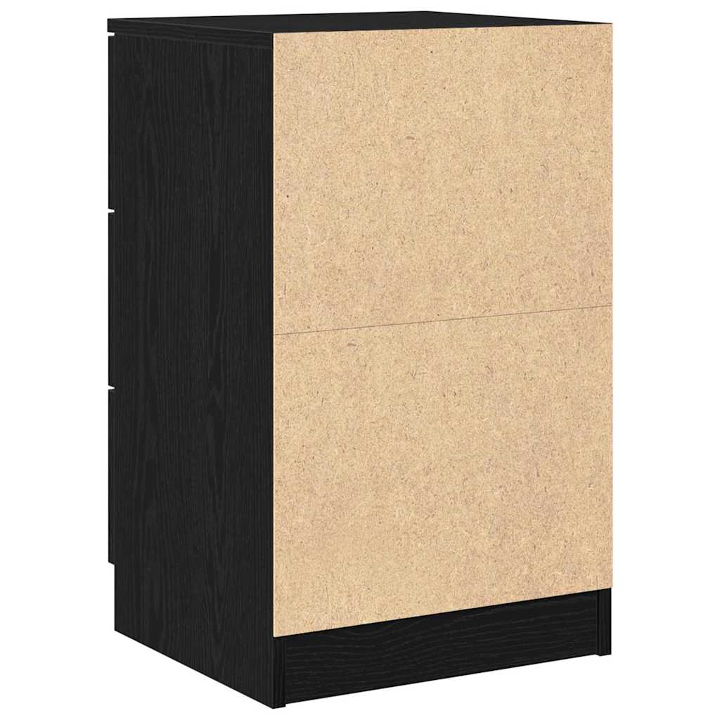 Черно Дървено Нощно Шкафче - 40x65x65 см - Image 8