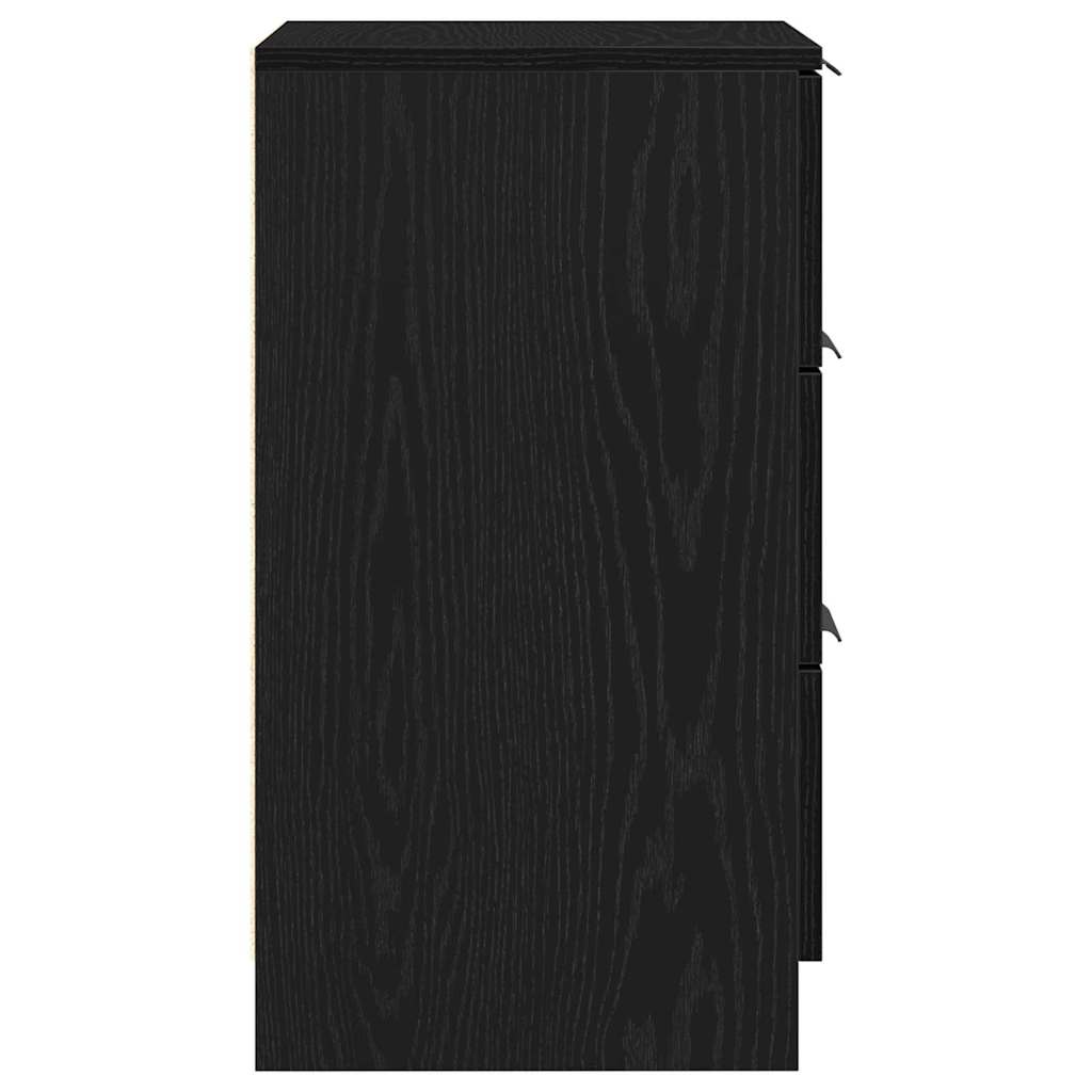 Черно Дървено Нощно Шкафче - 40x65x65 см - Image 7