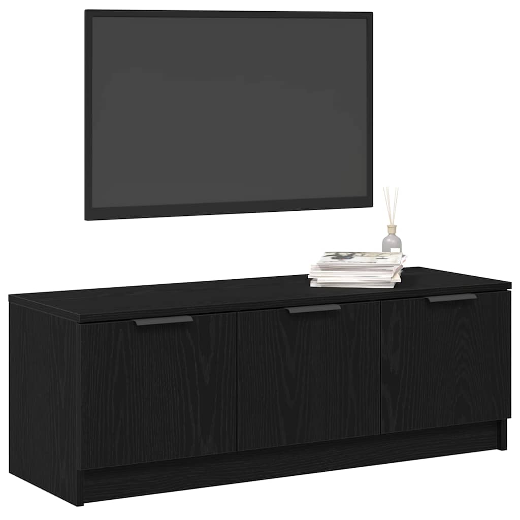 vidaXL Tv-meubel 102x35x36,5 cm bewerkt hout zwart eikenkleurig