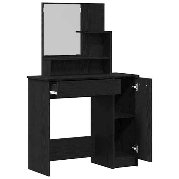 vidaXL Riietumislaud Must tamm 86,5 x 35 x 136 cm Tehispuit