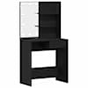 vidaXL Riietumislaud Must tamm 74,5 x 40 x 141 cm Tehispuit