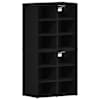 vidaXL Kinga kapp 2 tk 52 x 30 x 50,5 cm Tehispuit Must tamm