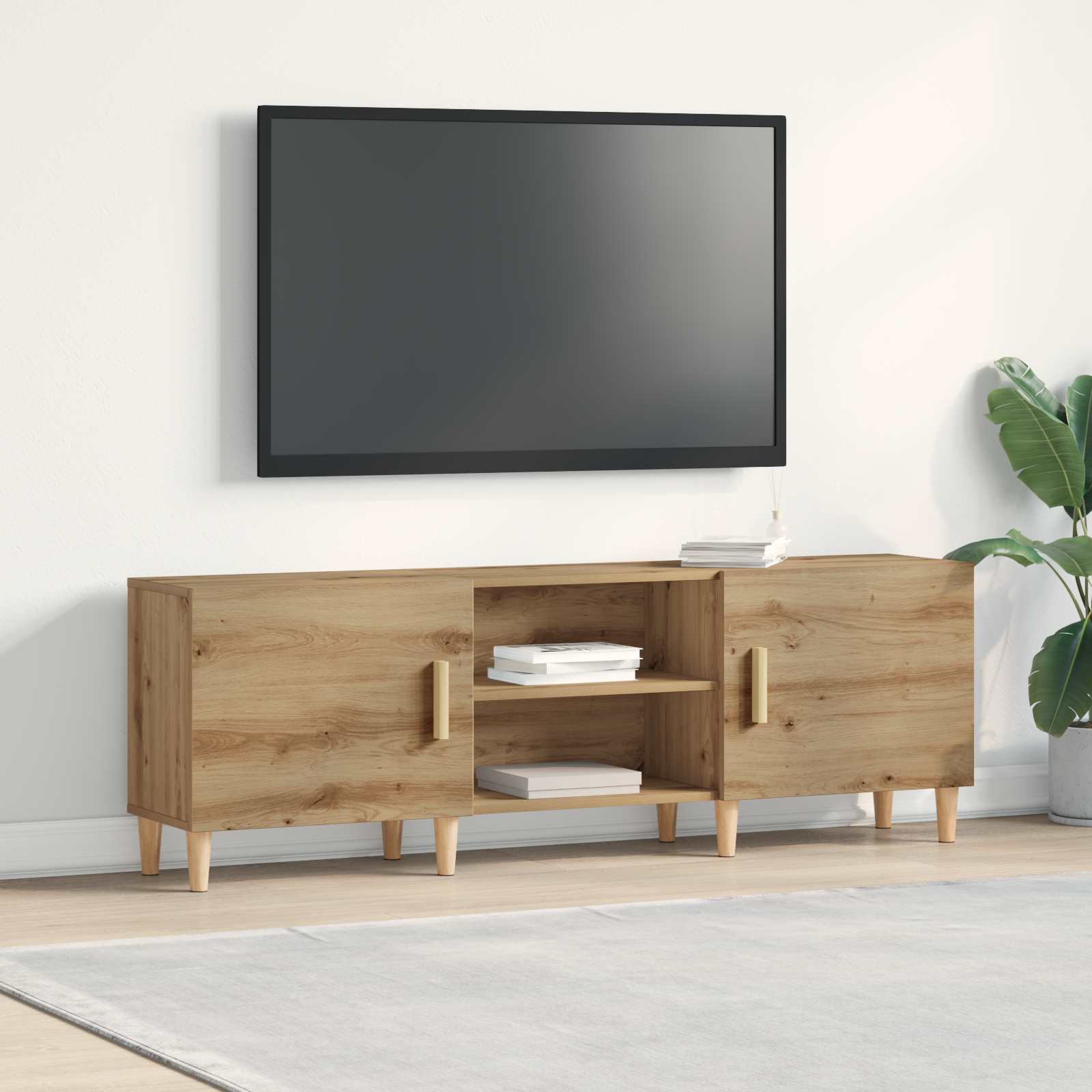 Televizní skříň dub artisan 150 x 30 x 50 cm kompozitní dřevo