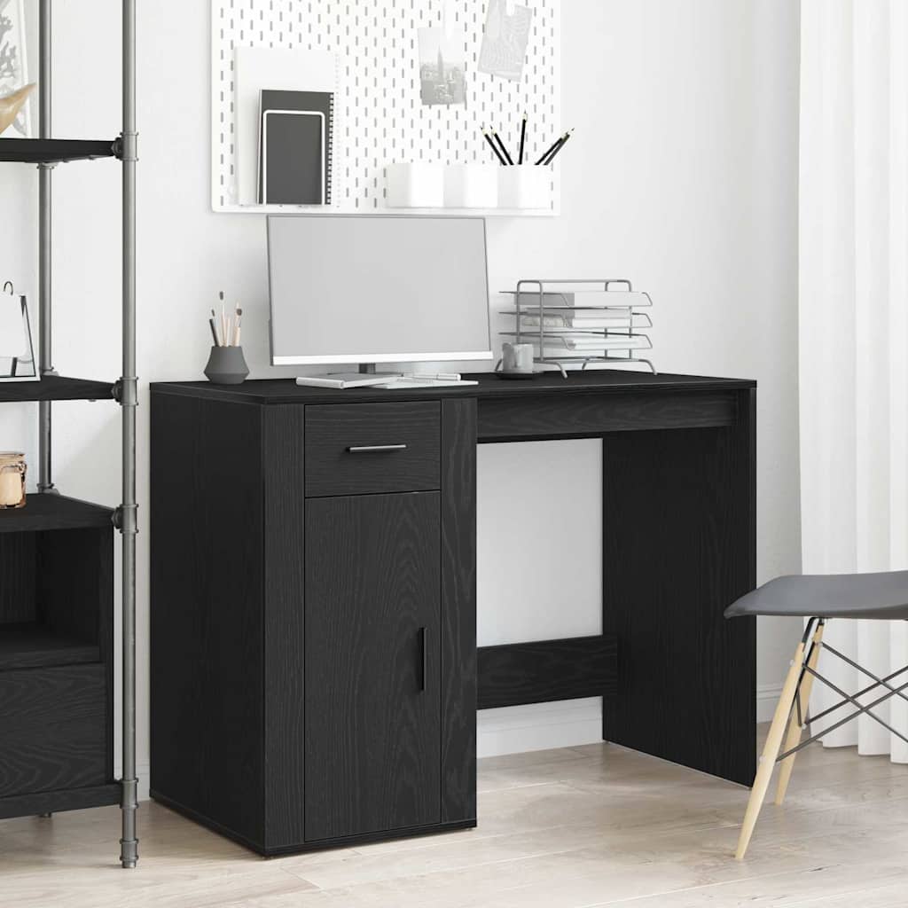 Bureau vidaXL en chêne noir 100x49x75 cm en bois d'ingénierie