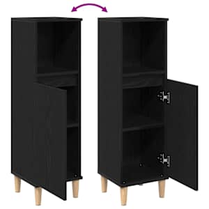 Koupelnový kabinet Černý dub 30 x 30 x 100 cm Kompozitní dřevo - obrázek 11