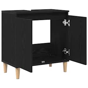 Skříňka pod umyvadlo Černý dub 58 x 33 x 60 cm kompozitní dřevo - obrázek 5