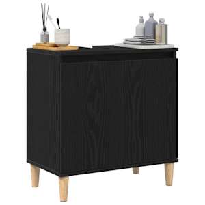 Skříňka pod umyvadlo Černý dub 58 x 33 x 60 cm kompozitní dřevo - obrázek 3