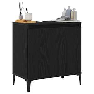 Skříňka pod umyvadlo Černý dub 58 x 33 x 60 cm kompozitní dřevo - obrázek 3