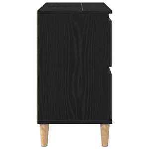 Skříňka pod umyvadlo Černý dub 80 x 33 x 60 cm kompozitní dřevo - obrázek 8