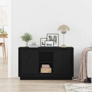 Servírovací skříň Černý dub 102 x 35 x 60 cm kompozitní dřevo - obrázek 4