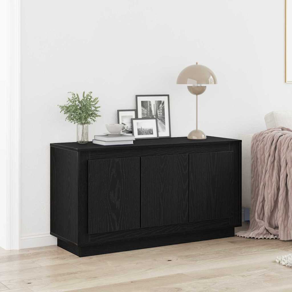 Kõrvalkapid Must Tamme 102x35x55 cm Töödeldud Puit