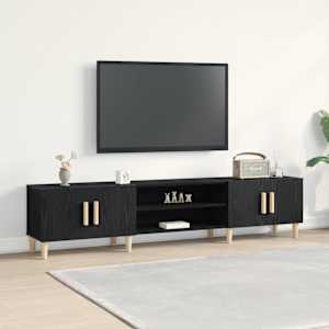 TV omarica Črna Orehovina 180 x 31,5 x 40 cm Konstruiran les