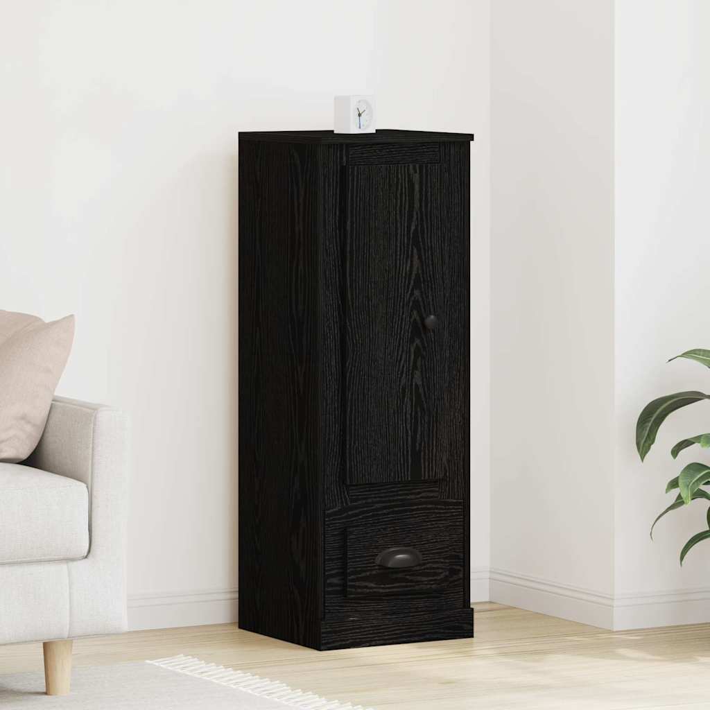 Højskab Sort Eg 36x35,5x103,5 cm Konstrueret Træ