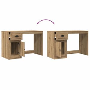 Stůl Artisanový dub kompozitní dřevo 50 x 115 x 75 cm - obrázek 10