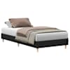 vidaXL Voodi raam Must tamm 193 x 78 x 25 cm Tehispuit