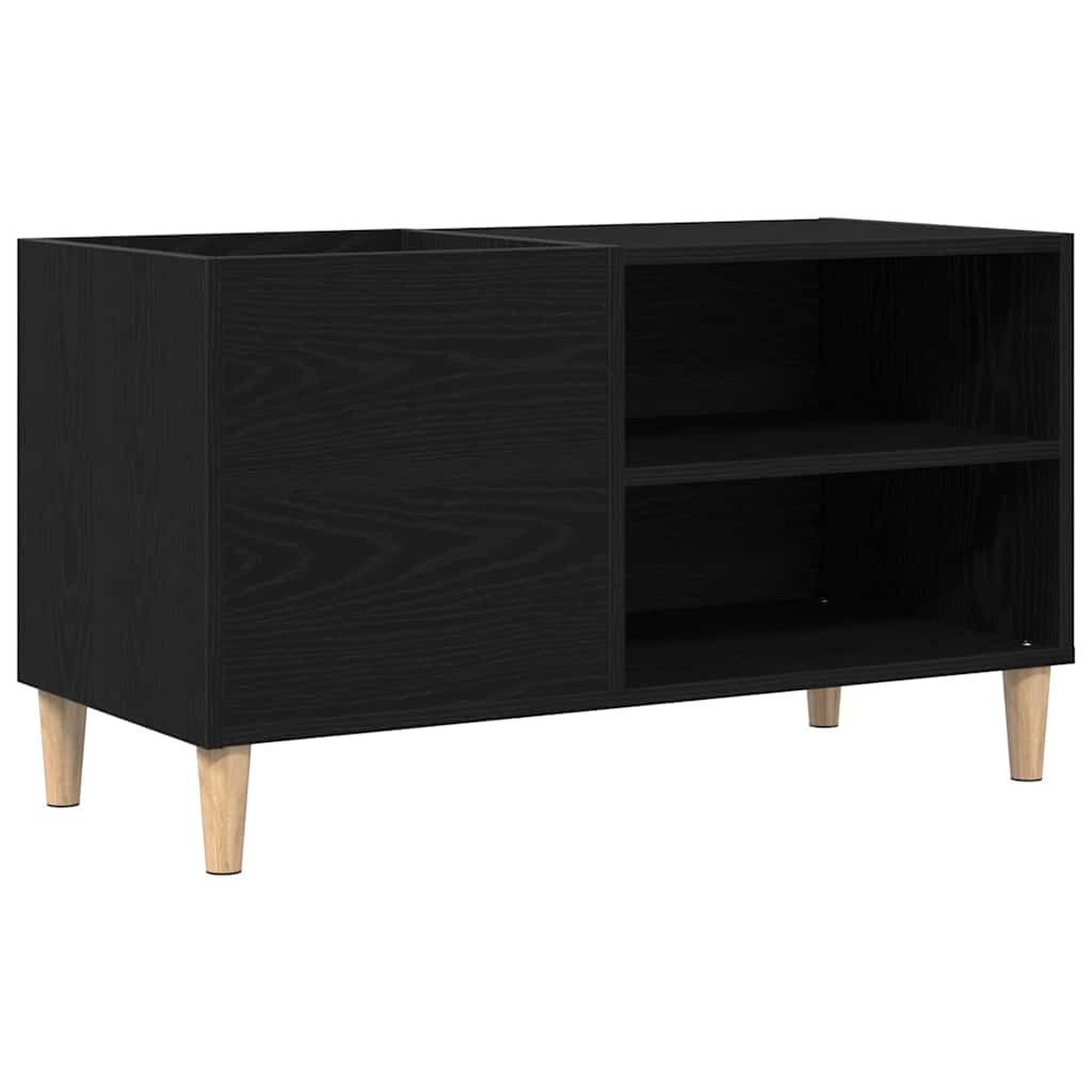 Record Cabinet Musta Tammi 84,5x38x48 cm Tekninen Puu