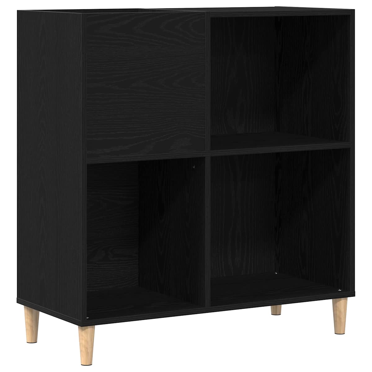 Pladeskab med hylde 84,5 x 38 x 89 cm Konstrueret træ - Billede 2