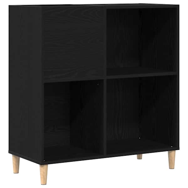 vidaXL Plaadikapp riiuliga Must tamm 84,5 x 38 x 89 cm Tehispuit