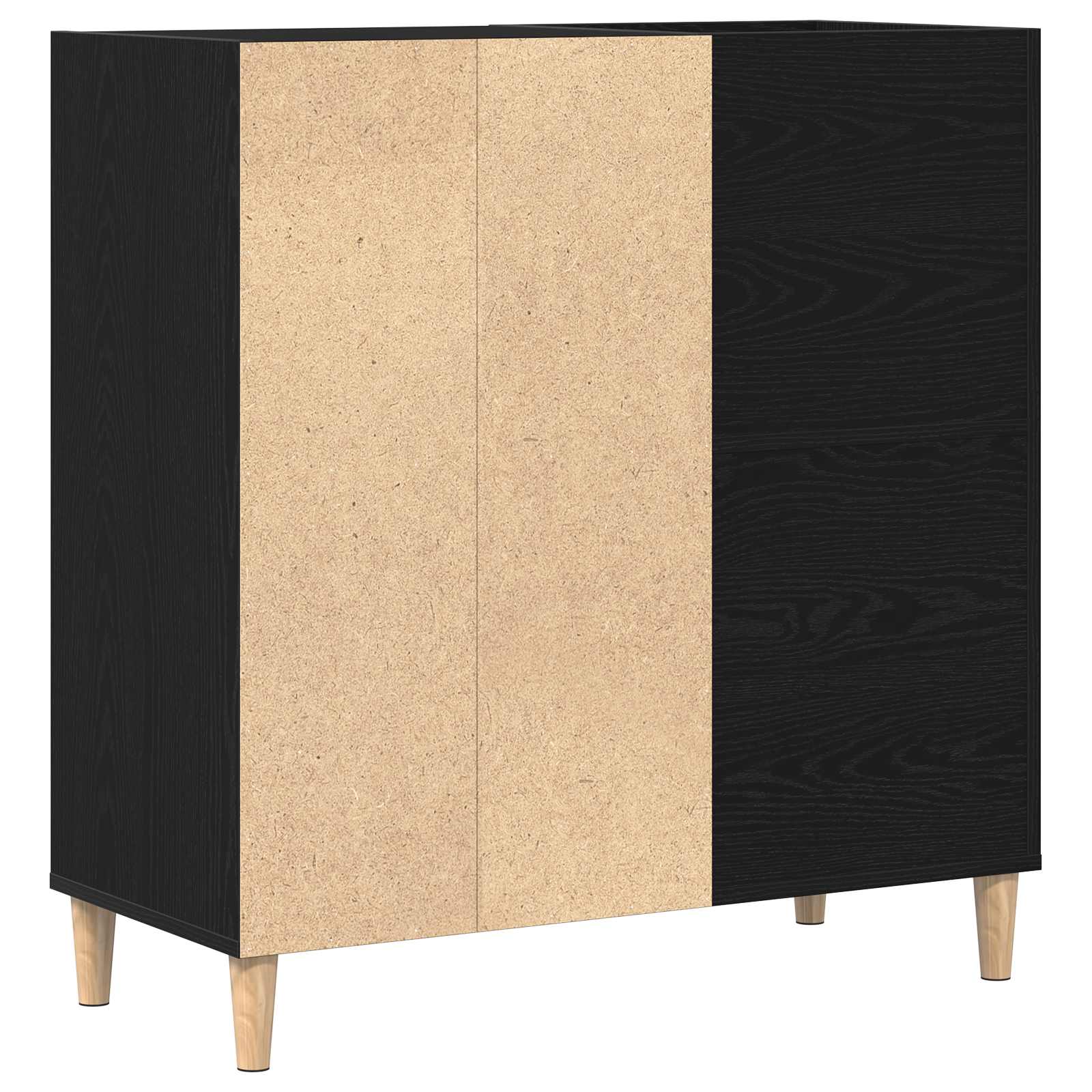 Skříň na gramofonové desky s policí Černý dub 84,5 x 38 x 89 cm - obrázek 7