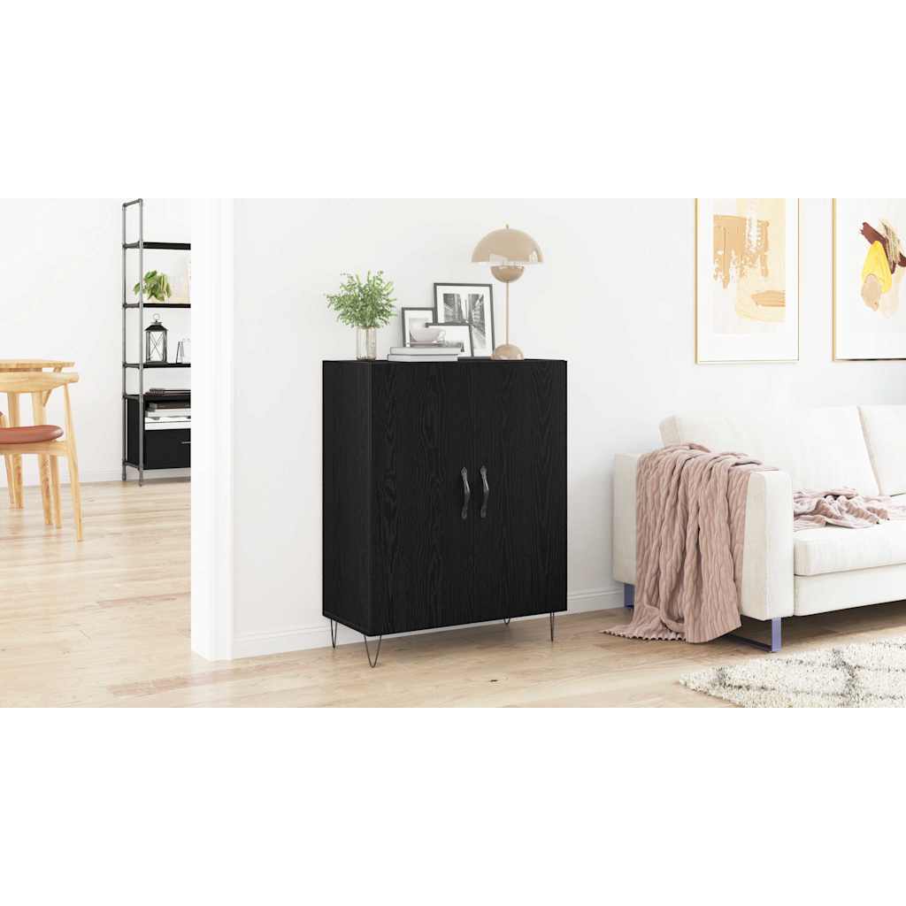 vidaXL Sideboard Schwarz Eichen-Optik 69,5 x 34 x 90 cm Holzwerkstoff – Bild 11