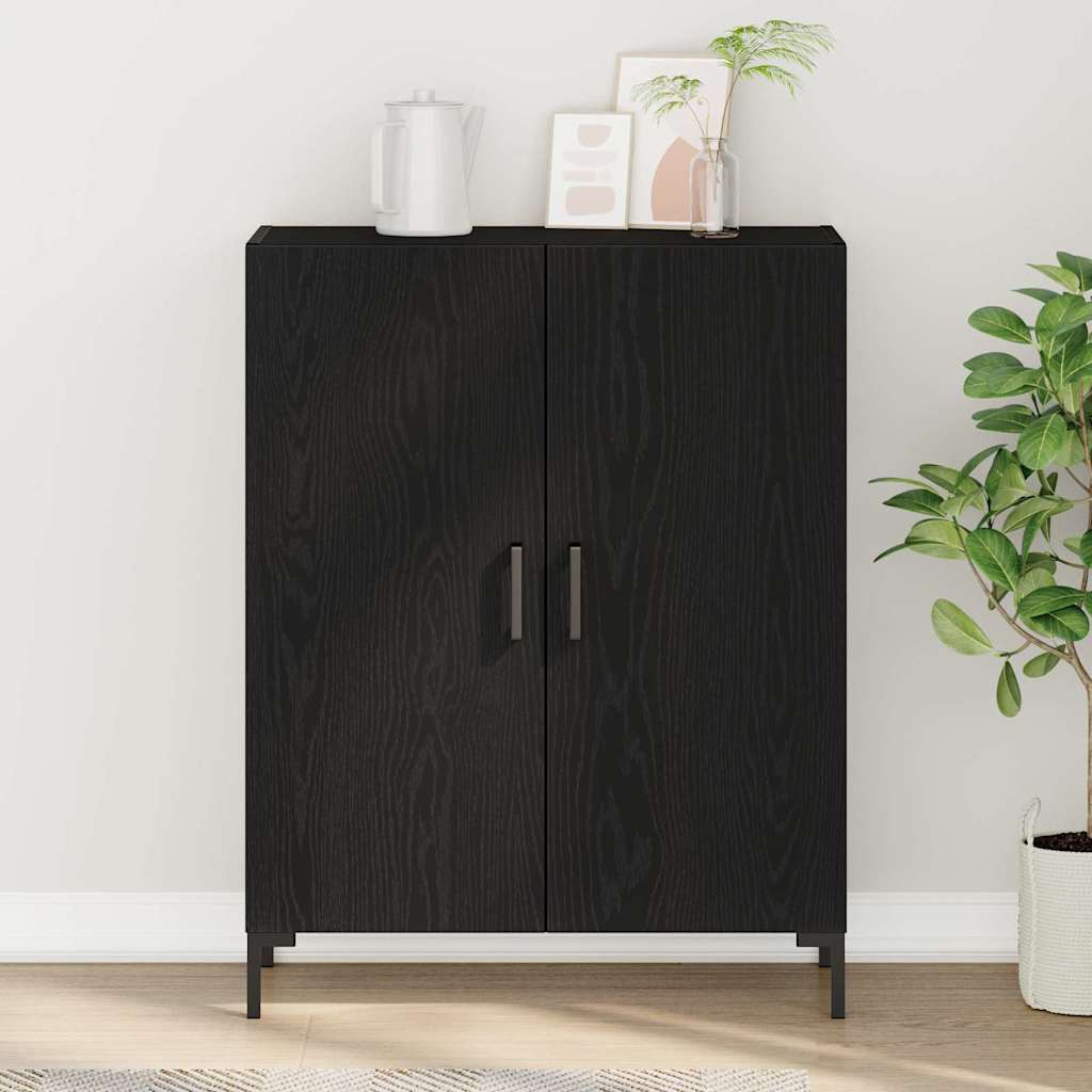 Sideboard Sort Eg 69,5x34x90 cm Ingeniørtræ