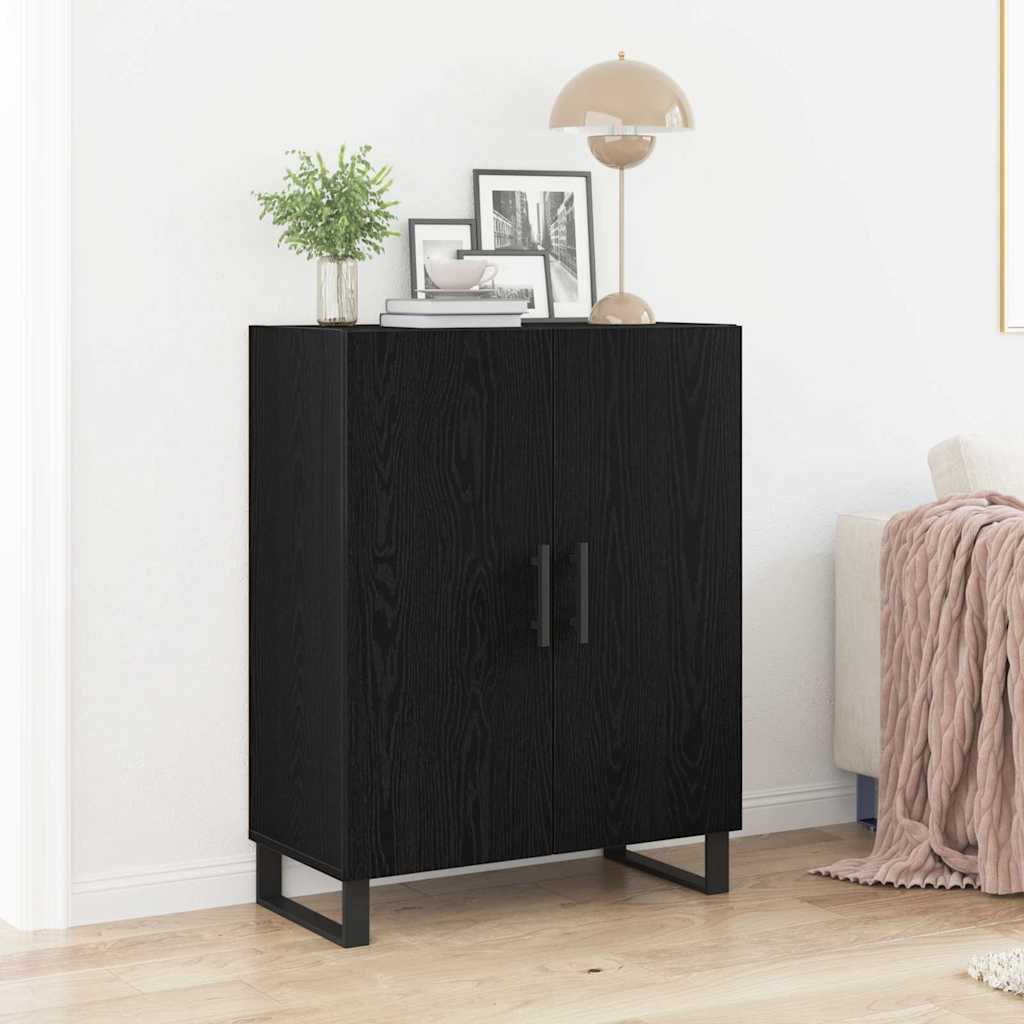 Sideboard Sort Eg 69,5x34x90 cm Konstrueret Træ