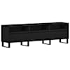 vidaXL Telerikapp 150 x 30 x 44,5 cm Must tamm Tehispuit