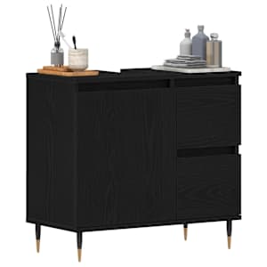 Koupelnová skříň Černý dub 65 x 33 x 60 cm kompozitní dřevo - obrázek 3
