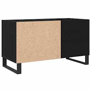 vidaXL Plaadikapp Must tamm 85 x 38 x 48 cm Tehispuit