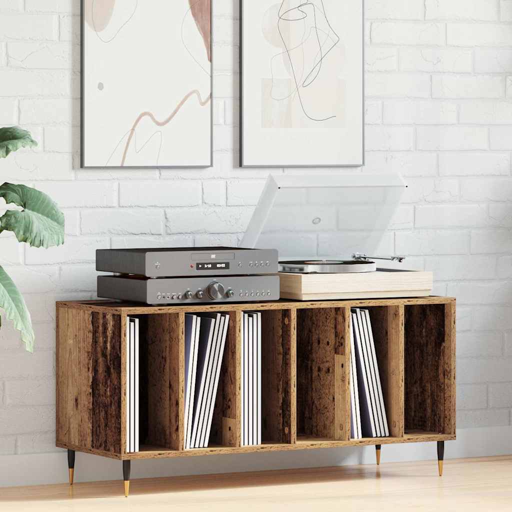 Record Cabinet Gammelt Træ 100x38x48 cm Konstrueret Træ