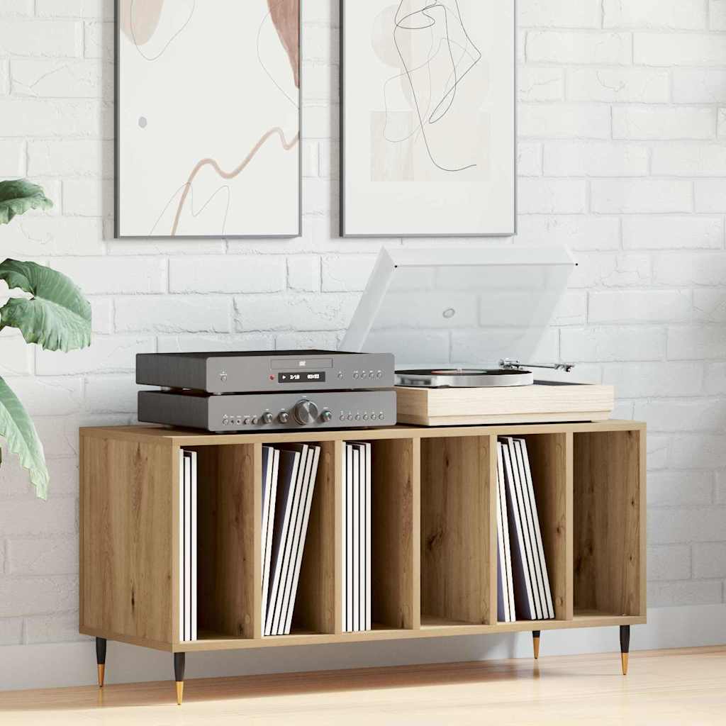Schallplattenschrank Artisan Oak 100x38x48 cm Holzwerkstoff