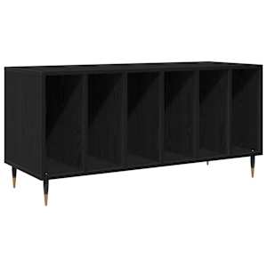 vidaXL Plaadikapp Must tamm 100 x 38 x 48 cm Tehispuit