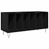 vidaXL Plaadikapp Must tamm 100 x 38 x 48 cm Tehispuit