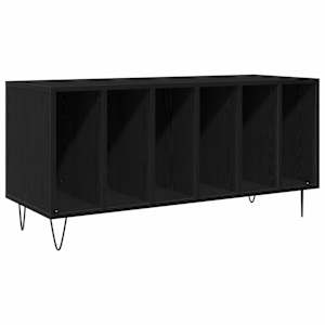 vidaXL Plaadikapp Must tamm 100 x 38 x 48 cm Tehispuit