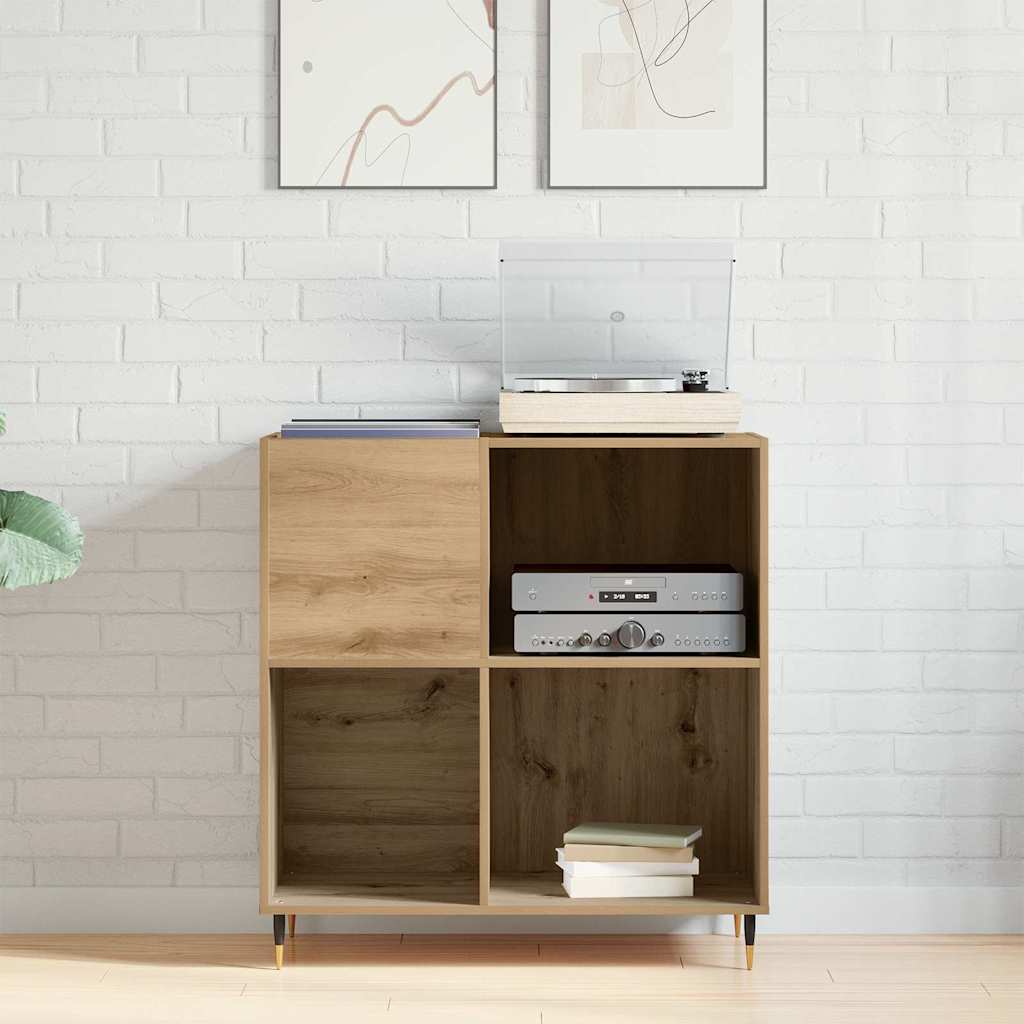 vidaXL Schallplattenschrank Eiche handwerklich 85 x 38 x 89 cm