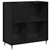 vidaXL Plaadikapp Must tamm 85 x 38 x 89 cm Tehispuit