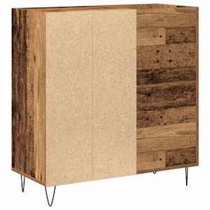 Skříň na gramofonové desky s policí Staré dřevo 85 x 38 x 89 cm - obrázek 7