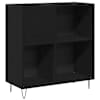 vidaXL Plaadikapp Must tamm 85 x 38 x 89 cm Tehispuit