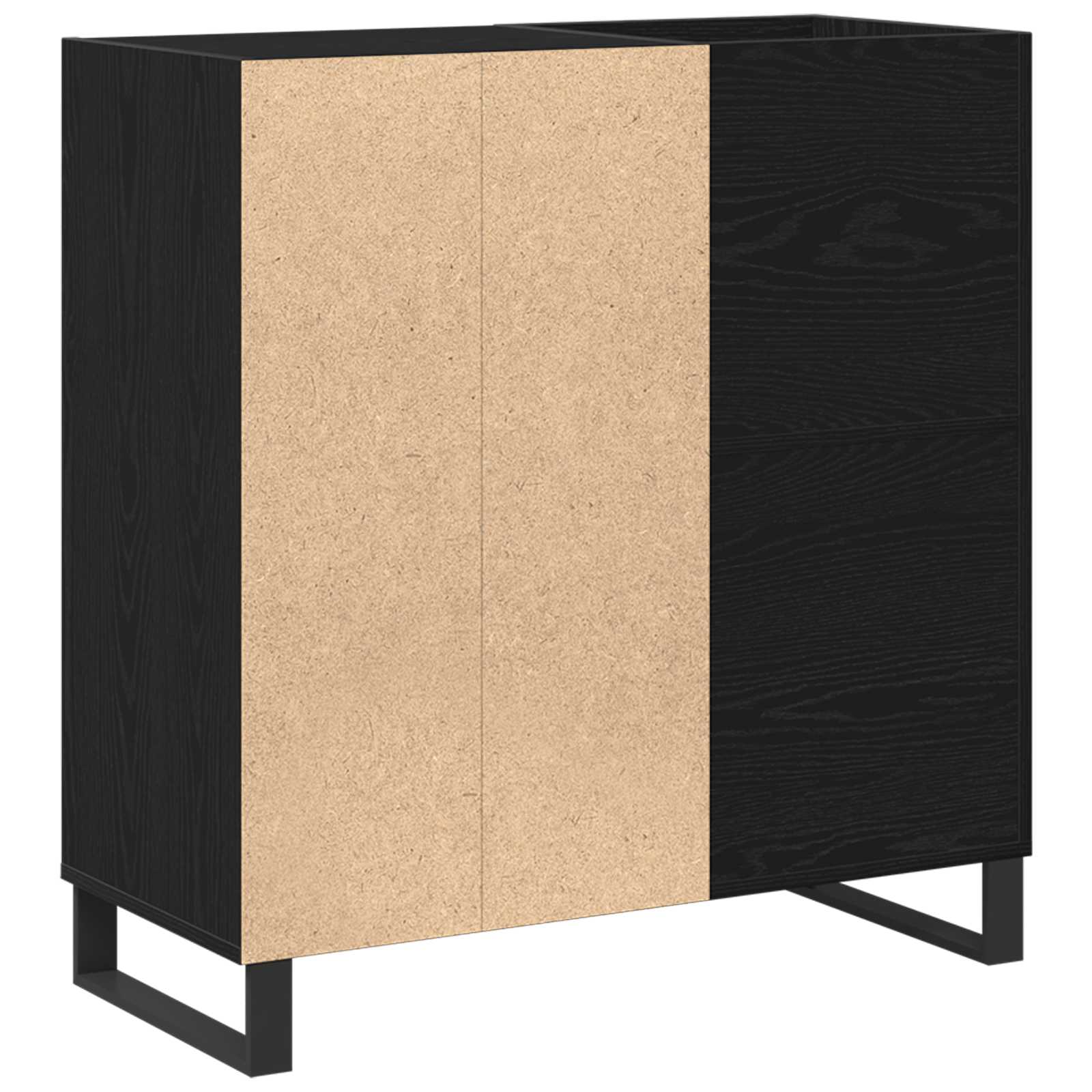 Skříň na gramofonové desky s policí Černý dub 85 x 38 x 89 cm - obrázek 7