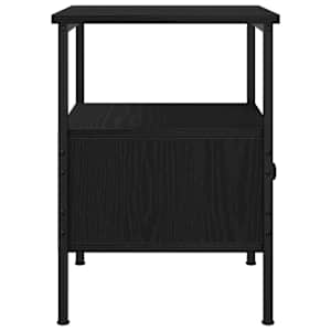 Noční skříňka 2 pcs Černý dub 34 x 36 x 50 cm kompozitní dřevo - obrázek 5