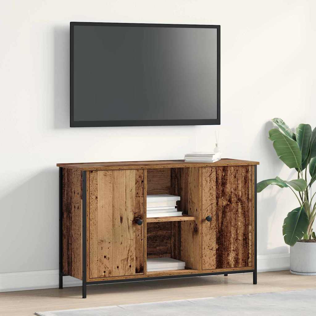 TV kapp Artisan tamme 101x35x65 cm töötlemata puit ja teras
