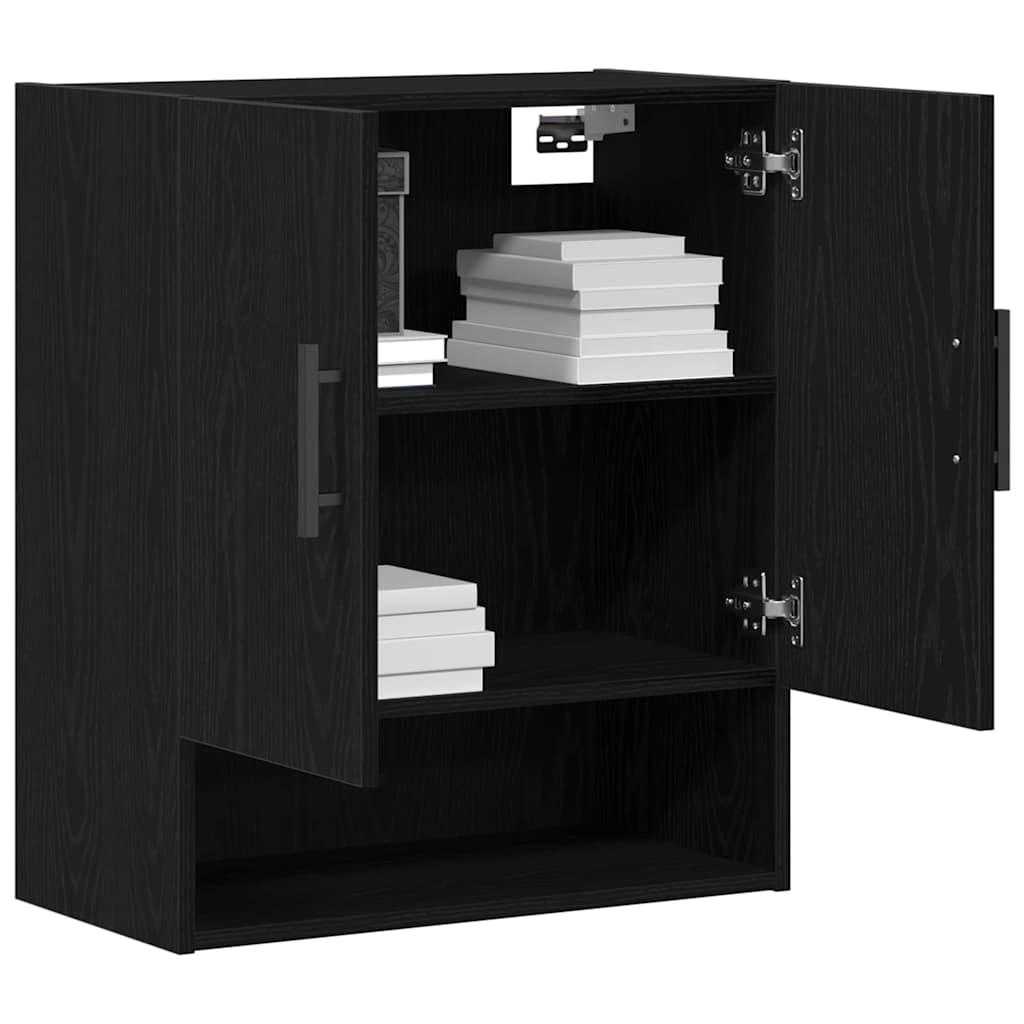 vidaXL Wandkast 60x31x70 cm bewerkt hout zwart eikenkleurig