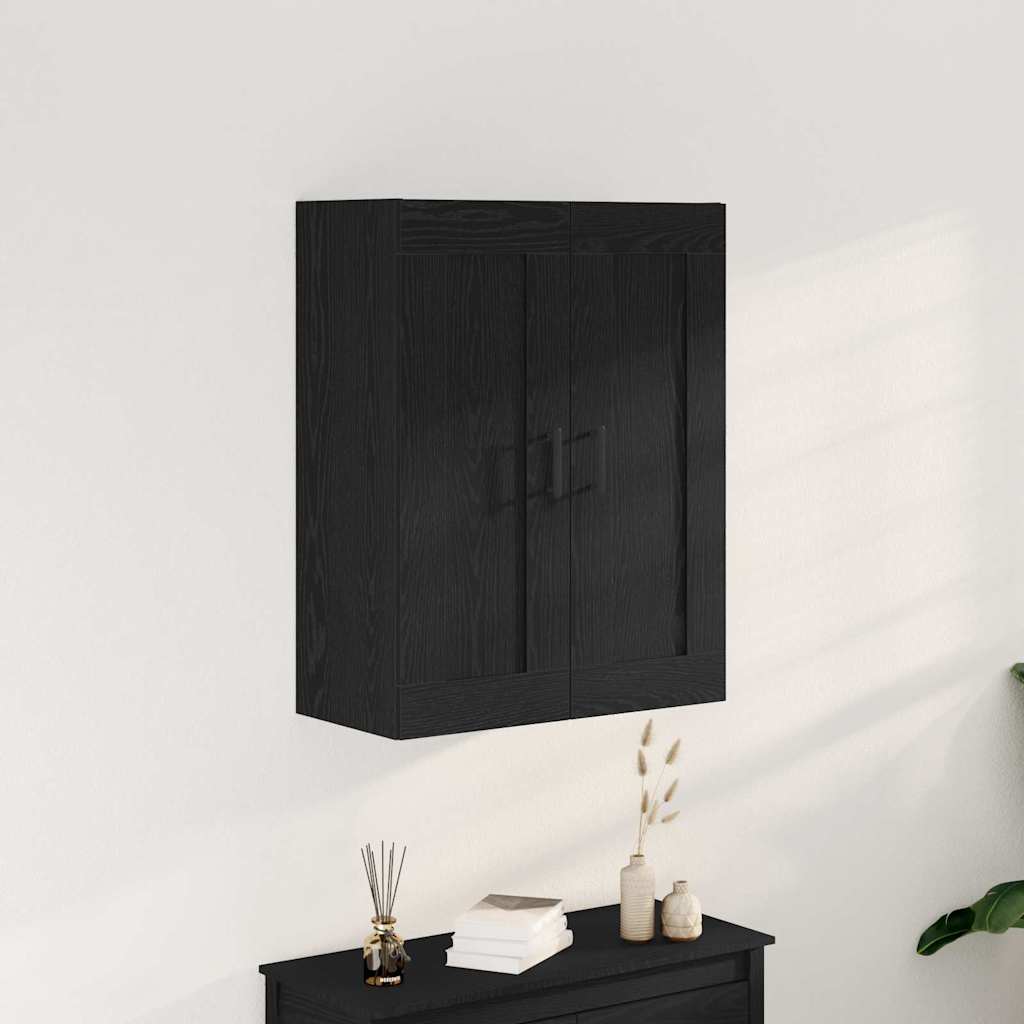 Højskab Sort Eg 69,5x34x90 cm Samlet træ