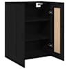 vidaXL Seinale kinnitatav kapp Must tamm 69,5 x 34 x 90 cm Tehispuit