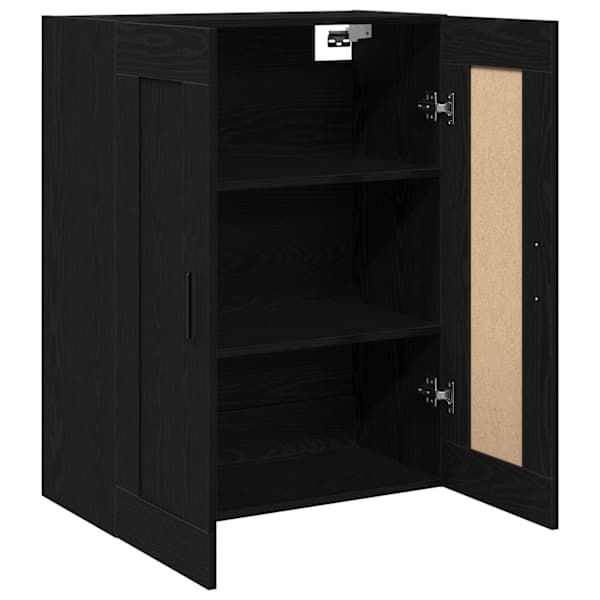 vidaXL Seinale kinnitatav kapp Must tamm 69,5 x 34 x 90 cm Tehispuit