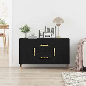 Servírovací skříň Černý dub 100 x 36 x 60 cm kompozitní dřevo - obrázek 4
