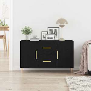 Servírovací skříň Černý dub 100 x 36 x 60 cm kompozitní dřevo - obrázek 4