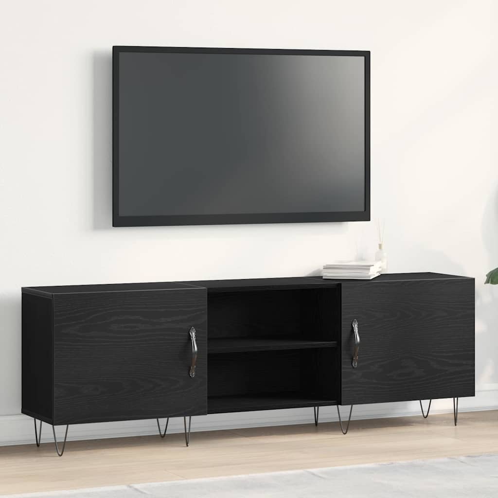 TV Kapp Must Tamme 150x30x50 cm Töödeldud Puit